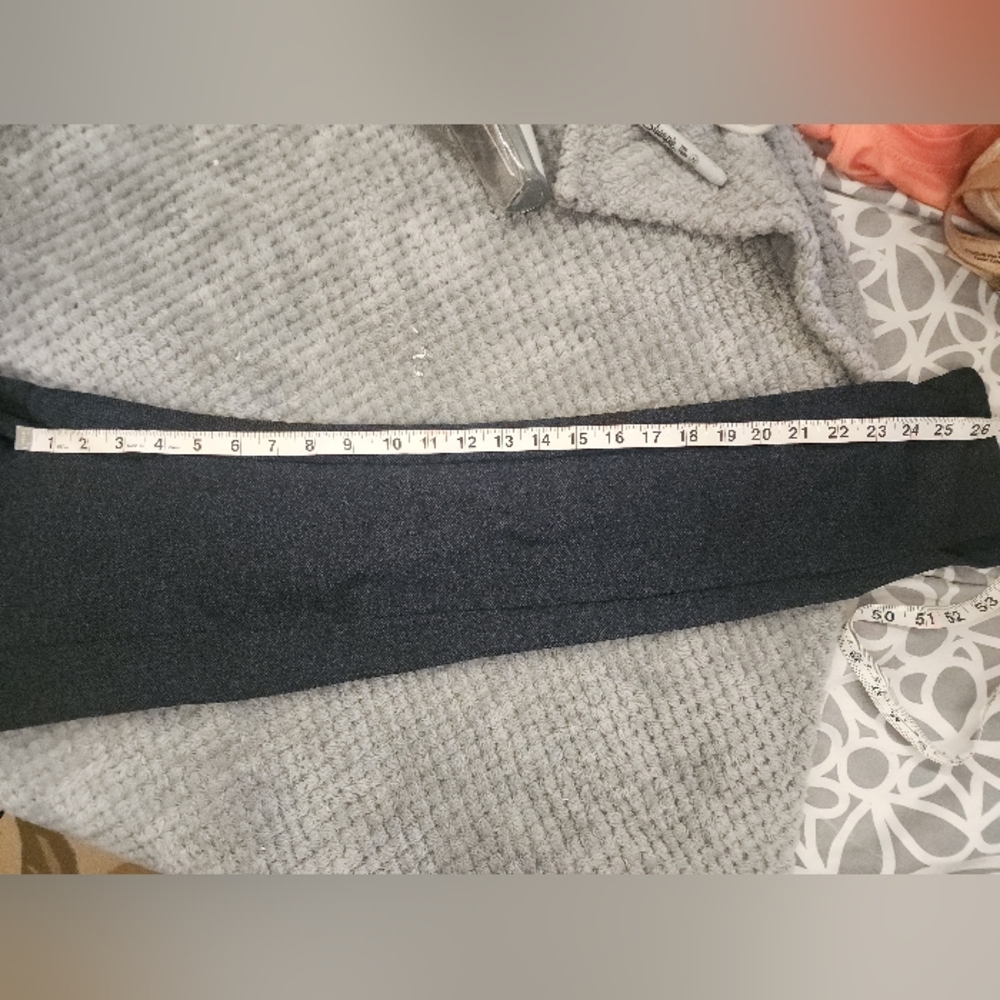 Athleta Herringbone Textured Leggings High Rise Ankle Slit Gray XS Style 353504 - Picture 10 of 11